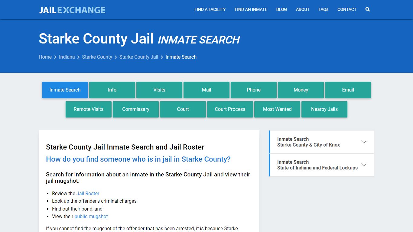 Inmate Search: Roster & Mugshots - Starke County Jail, IN - Jail Exchange